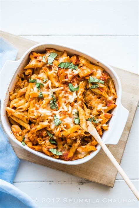 Cook until chicken juices run clear. Easy Chicken Pasta Bake - The Novice Housewife