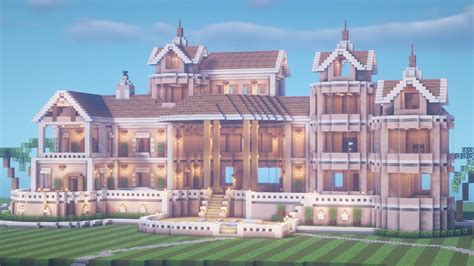 Minecraft Huge Suburban Mansion Tutorial 5 Part 1 Youtube