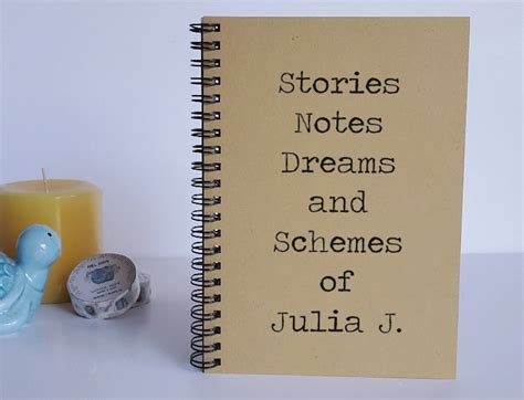 Personalized Journal Stories Notes Dreams And Schemes Etsy