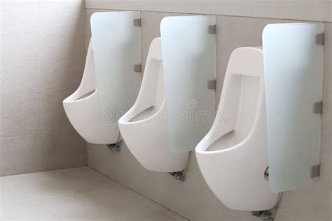 Modern Urinal In Men Bathroom Stock Photo Image Of Toilet Comfort