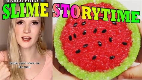 Satisfying Slime Storytime ️💛💚tiktok Compilations Part 41 Youtube