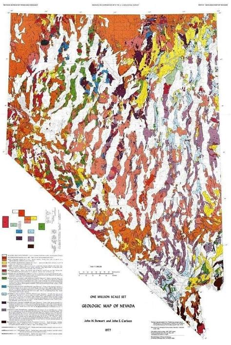 Geologic Map Of Nevada Map Rocks And Minerals Geology