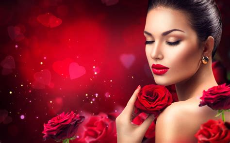 Beautiful Woman With Roses Stock Photo Free Download
