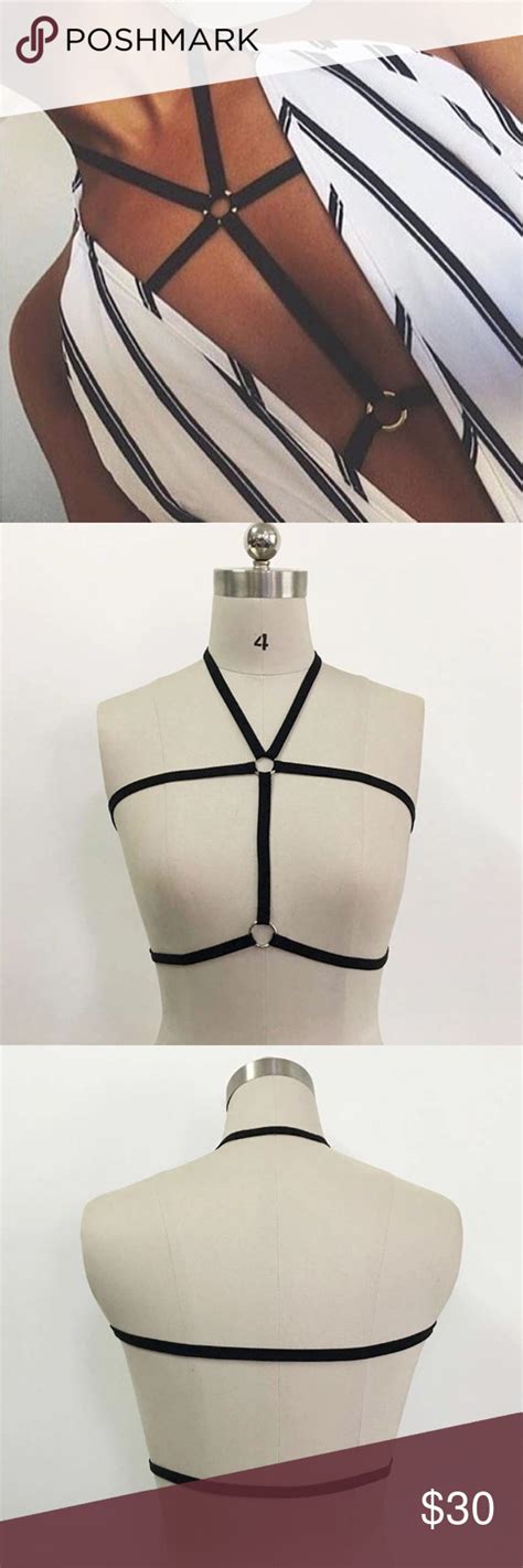 Available in cup sizes a to h & band sizes 28 to 40. 'Scarlet' Black Harness Bra | Fashion, Boutique ...