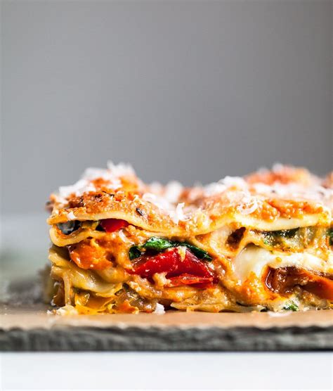 Roasted Vegetable Lasagna Full Of Colorful Vegetables And Fresh Tomato