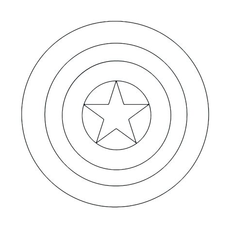 Captain America Shield Coloring Page The Perfect Defense Sketch