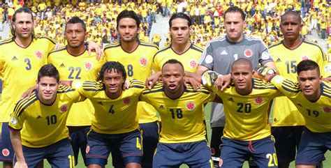 The Colombian Football Team In The World Cup Colombia
