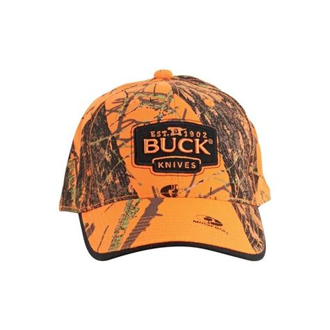 Buck Logo Baseball Hunting Snapback Cap Mossy Oak Blaze Orange Camo
