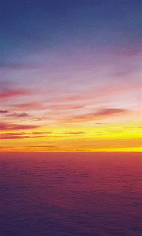 Sea Ocean Skyline Sunset Sky Nature Wallpaper 720x1280