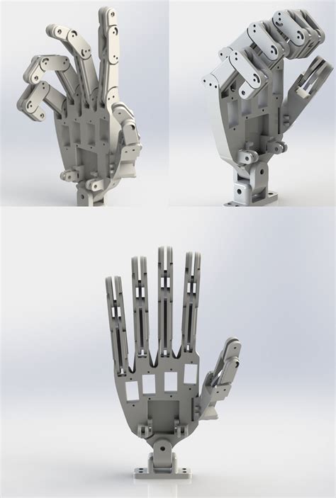 Animatronic Hand Model 3d Model 3d Printable Sldprt Sldasm Slddrw