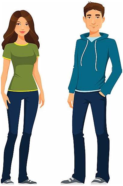 Casual Outfit Young Vector Clothing Illustration Clip
