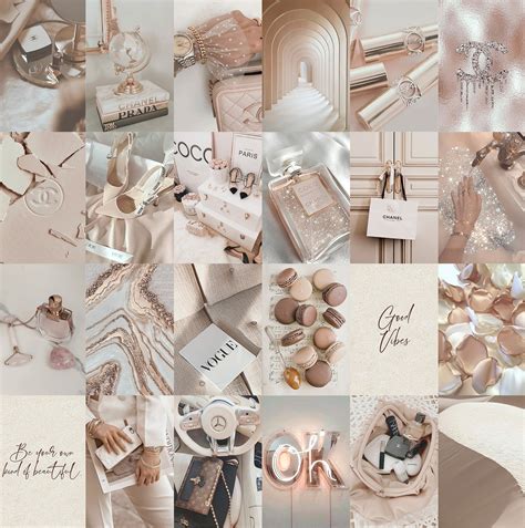 Soft Beige Wall Collage Kit Aesthetic Nude Neutral Cream Etsy