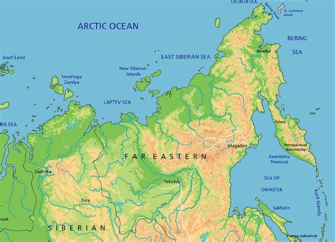Eastern Siberian River Map