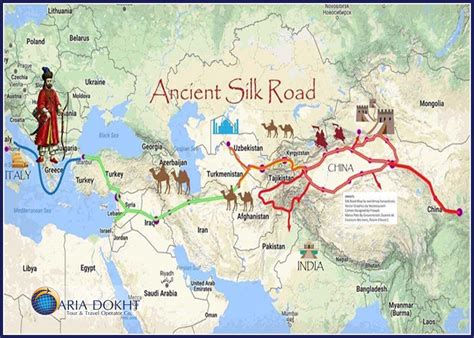 Silk Road Map 1200