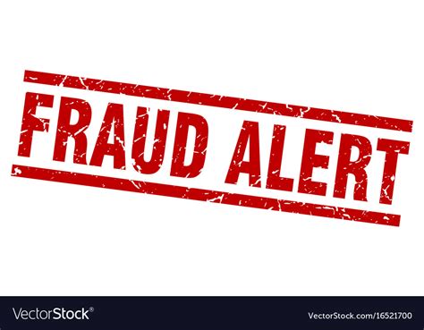 Square Grunge Red Fraud Alert Stamp Royalty Free Vector