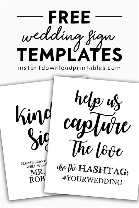 Editable Printable Wedding Hashtag Sign Weddings Decorations Suriasabah