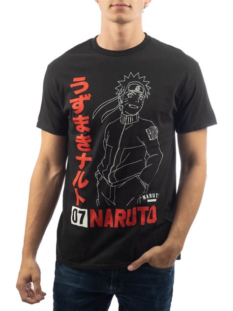Naruto Shippuden Mens And Big Mens Kanji 07 Anime Graphic Tee Shirt