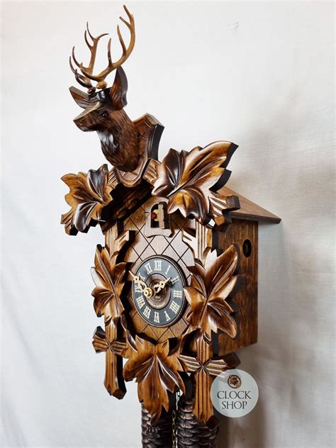 Carved 8 Day Deer Head 42cm Cuckoo Clock By Engstler Engstler