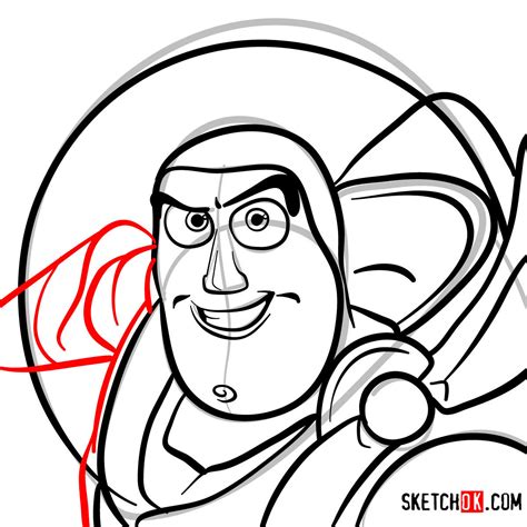 How To Draw Buzz Lightyears Face Toy Story Sketchok Easy Drawing