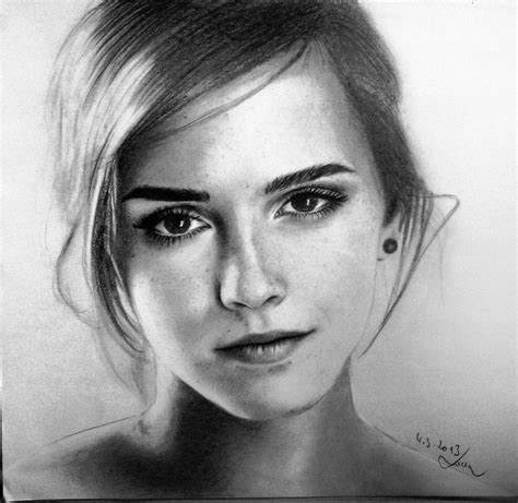 Emma Watson Drawing Portrait Pencil Drawings Portrait Drawing