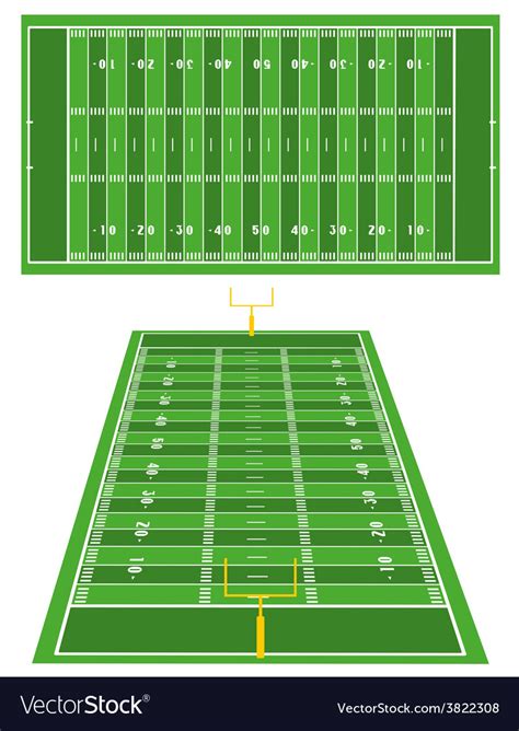 American Football Fields Royalty Free Vector Image
