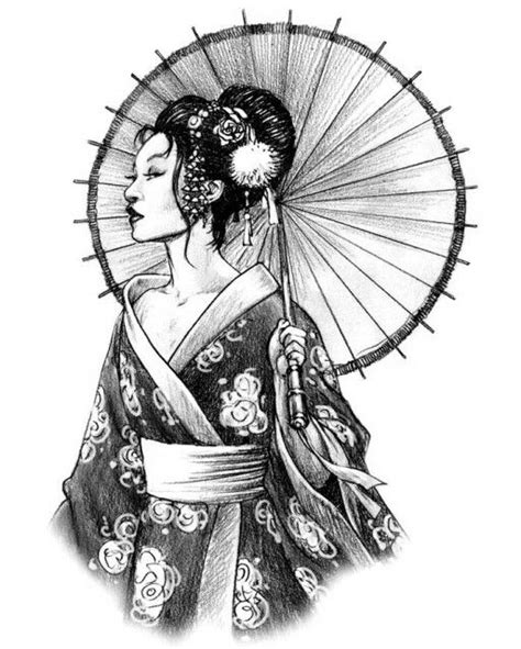 Traditional Geisha Drawing At Getdrawings Free Download