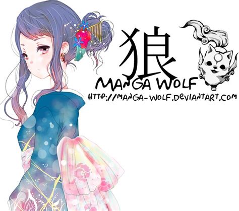 Blue Kimino Girl Render 1 By Manga Wolf On Deviantart