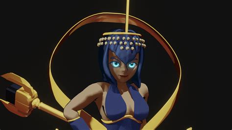 artstation eliza skullgirls 3d model