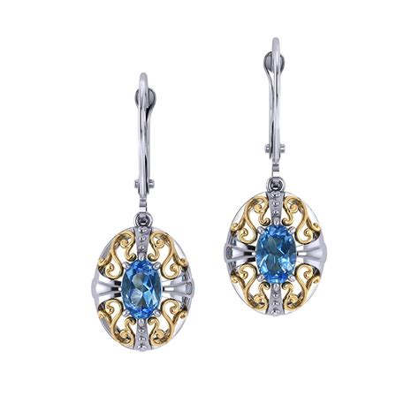 Blue Topaz Filigree Earrings Jewelry Designs