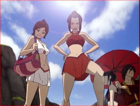 avatar the last airbender beach episode asula and ty lee avatar azula avatar cartoon