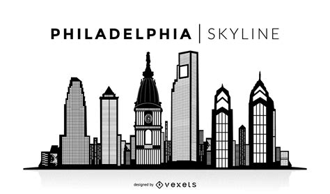 Philadelphia Silhouette Skyline Vector Download