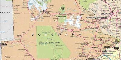 The earliest inhabitants of cameroon were probably the baka ().they still inhabit the forests of the south and east provinces. Botswana Karte - Die Karte von Botswana (Südliches Afrika ...