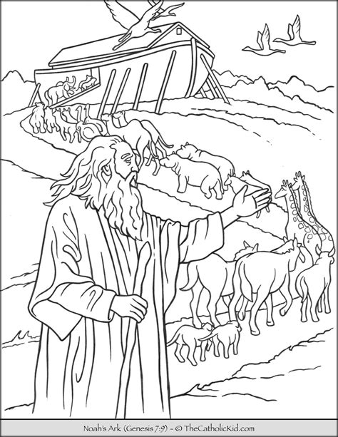 Noahs Ark Animals Coloring Page