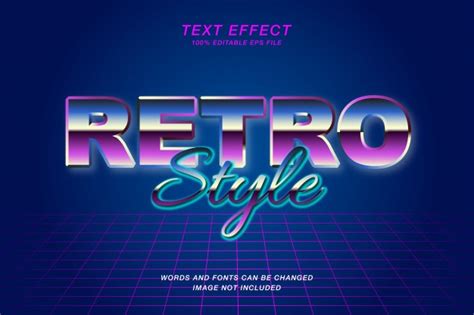 Premium Vector Retro 80s Text Effect