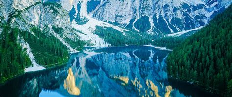 2560x1080 Italian Mountains Lake Reflection 4k Wallpaper2560x1080
