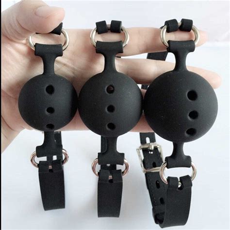 3 Size Open Mouth Bondage Pectin Ball Silicone Gags With Air Hole
