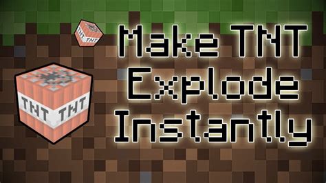 Minecraft How To Make Instant Tnt Explosion Youtube