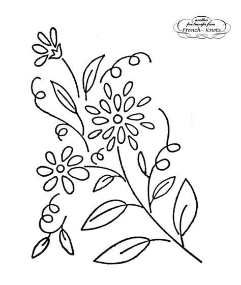 Daisies Embroidery Patterns French Knots