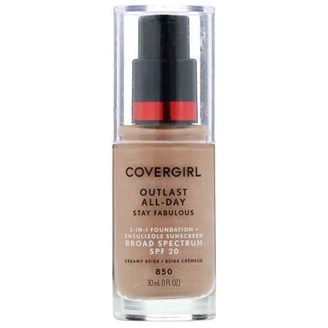 Covergirl Outlast All Day Stay Fabulous 3 In 1 Foundation 850 Creamy