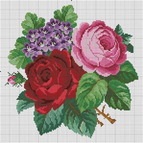 Patron Flores Cross Stitch Flowers Cross Stitch Patterns Flowers