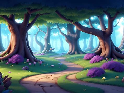 Premium Ai Image Abstract And Magical Enchanted Forest Background
