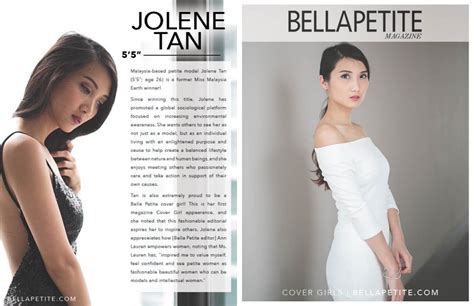 Bella Petite Magazine Cover Girl Petite Model Jolene Tan