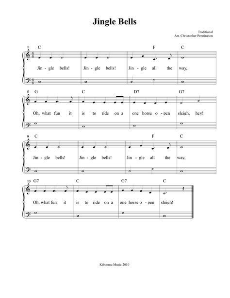 Printable Jingle Bells Sheet Music