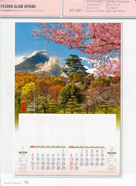 Kalender Lux Full Design Pesona Alam Jepang A Id