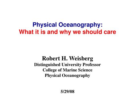 Ppt Physical Oceanography What It Is And Why We Should Care