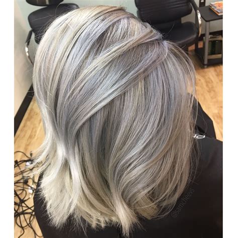 White Blonde Hair With Lowlights