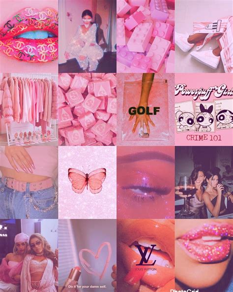 80 Pcs Pink Aesthetic Collage Kit Etsy Idée Déco Mur Photo Idée