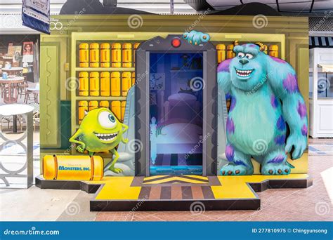 A Beautiful Standee Of A Movie Called Monsters Inc Display At The Cinema To Promote The Movie