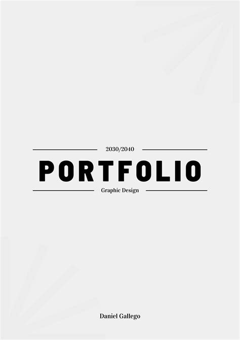 Graphic Designer Portfolio Cover Page