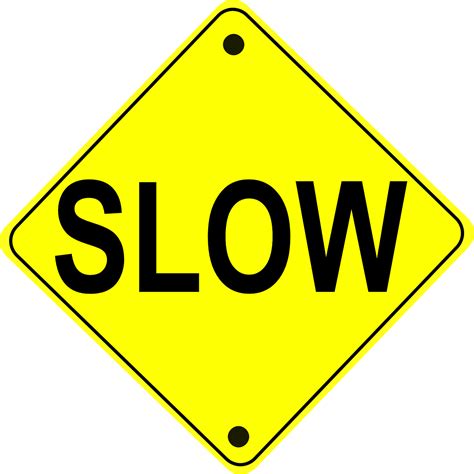 Warning Sign Slow Traffic · Free Vector Graphic On Pixabay